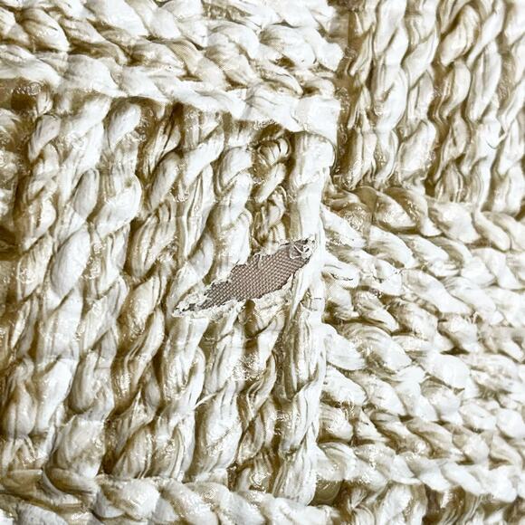 Linea V Tan Woven Polyurethane Shoulder Bag - Picture 4 of 10